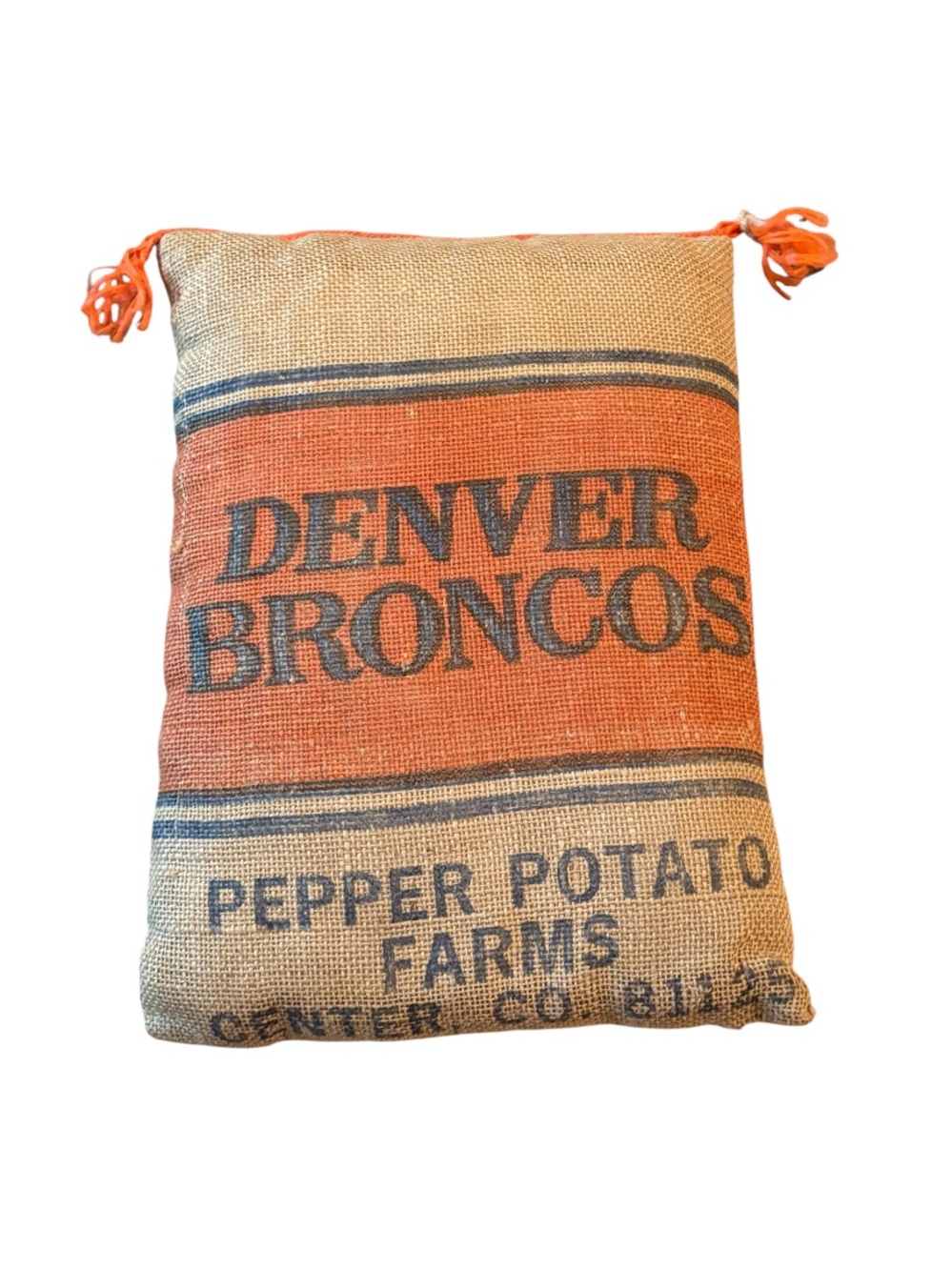 VIINTAGE➕Denver Broncos Burlap Accent Pillow